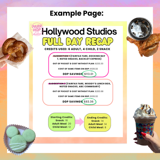 Custom Disney Dining Planning by @parkhopwithamber