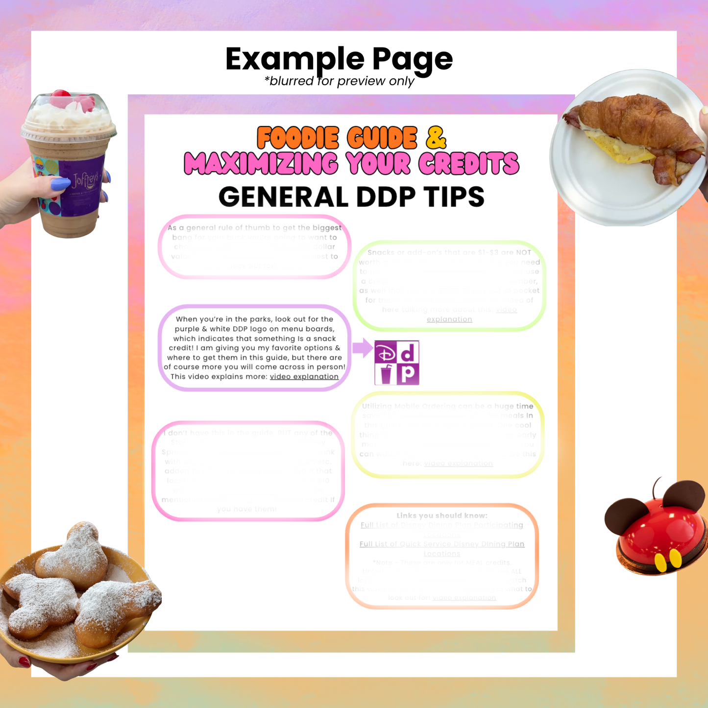 Quick Service Disney Dining Plan (DDP) Guide - by @parkhopwithamber