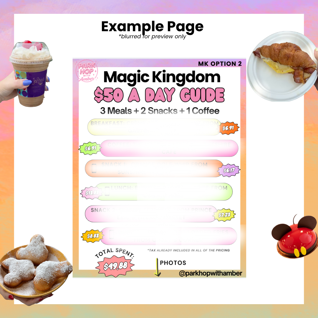 2026 Disney World Budget Foodie Guide (for non-Disney Dining Plan Guests) by @parkhopwithamber