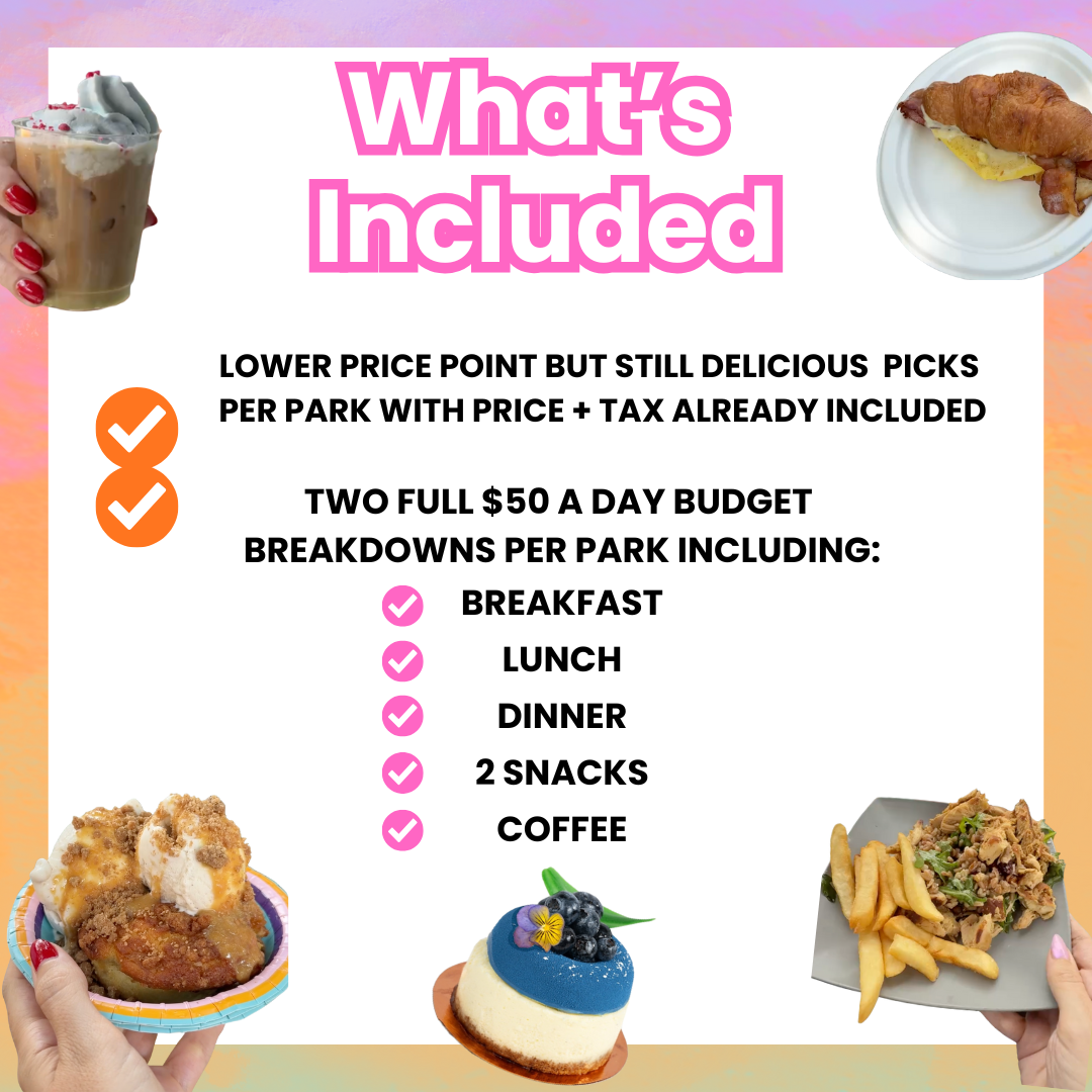 2026 Disney World Budget Foodie Guide (for non-Disney Dining Plan Guests) by @parkhopwithamber